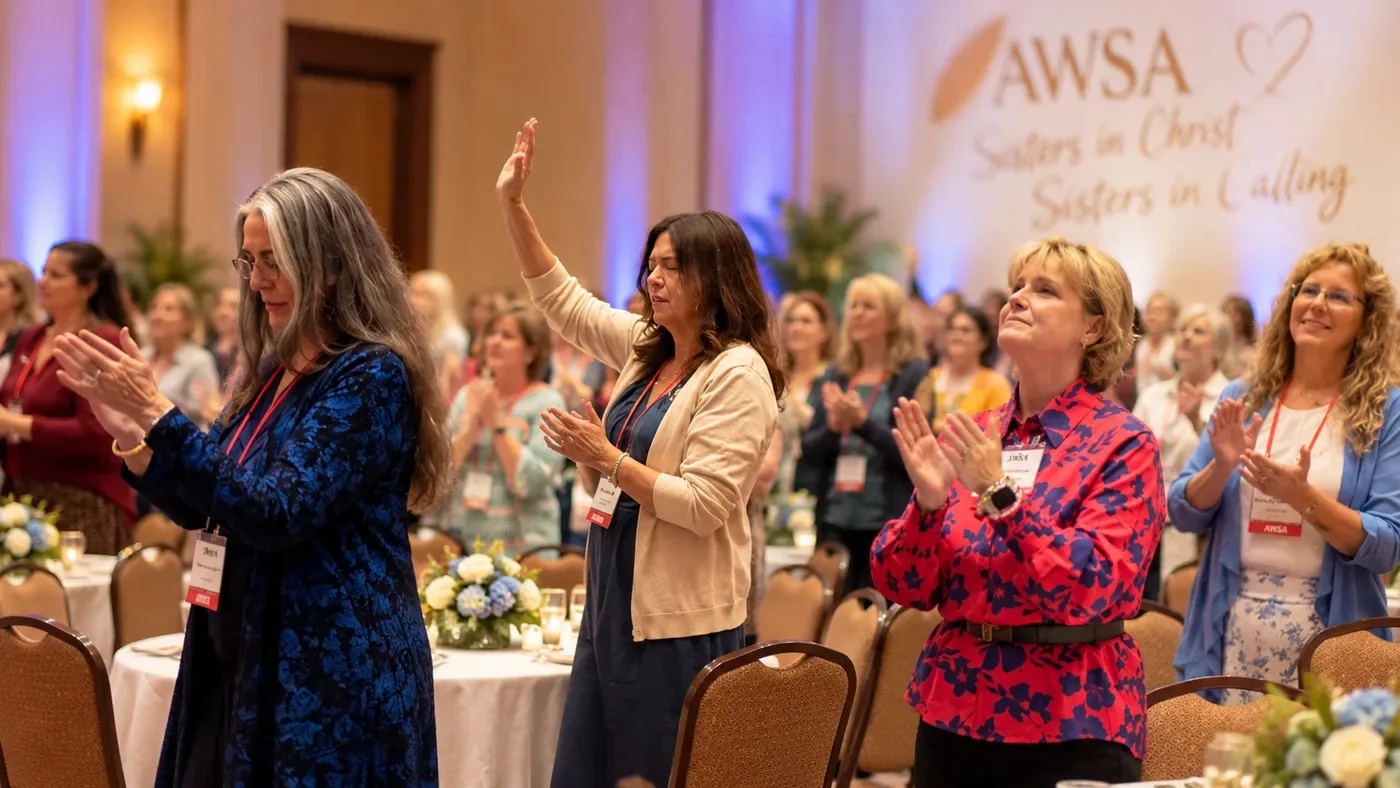 AWSA sisters worshiping together